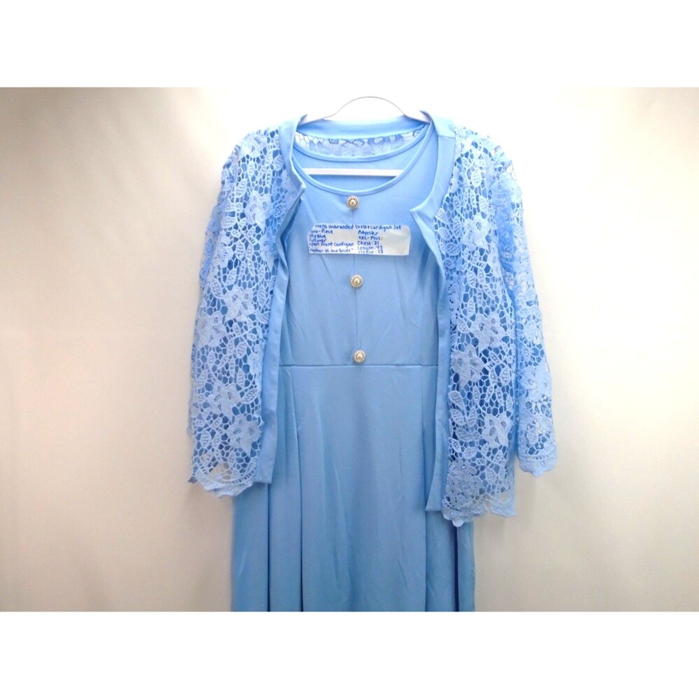 Unbranded Womens Dress Cardigan Set XXL Plus Sky Blue Mother of the Bride 2PC